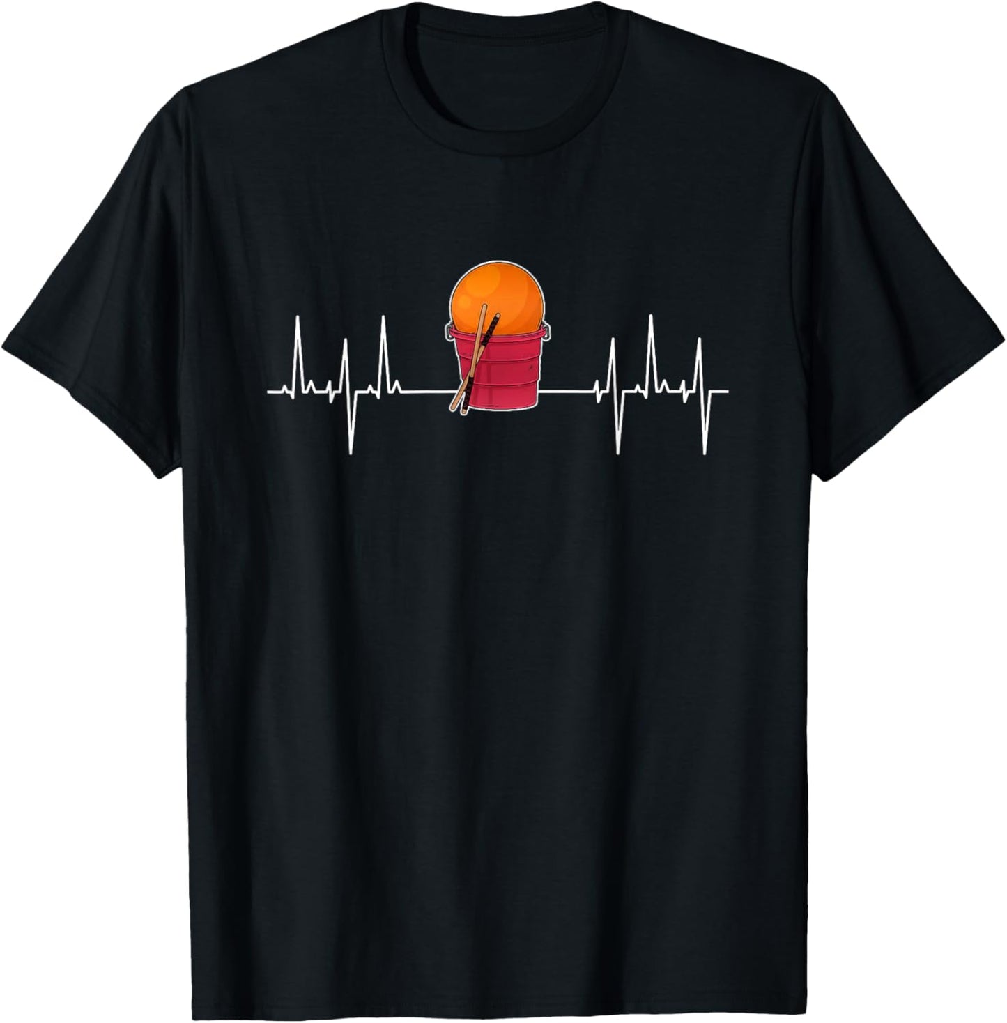 Cardio Drumming Heartbeat Fitness Class Gym Workout Exercise T-Shirt - T-Shirt | Black