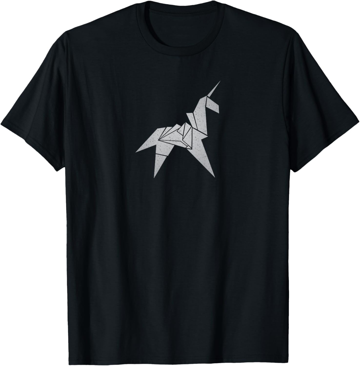 Unrealindeed -Adults Origami Unicorn Sci-Fi Nostalgia , Black, Small, Short Sleeve T-Shirt - T-Shirt | Black