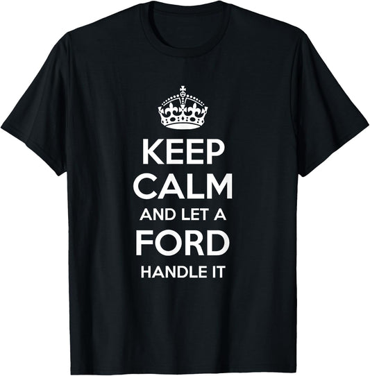 FORD Funny Surname Family Tree Birthday Reunion Gift T-Shirt - T-Shirt | Black