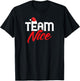 Team Nice Shirt Funny Couple Matching Outfit Team Naughty T-Shirt - T-Shirt | Black