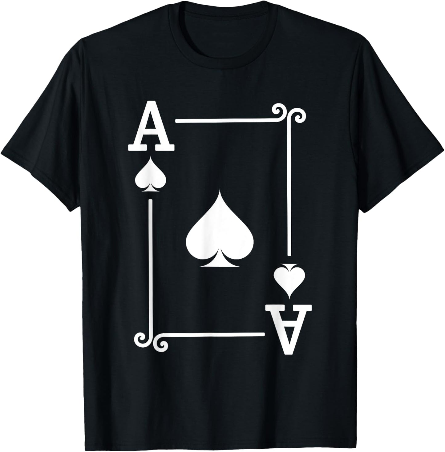 Playing Cards Costume - Ace Spades Card - Ace Card T-Shirt - T-Shirt | Black