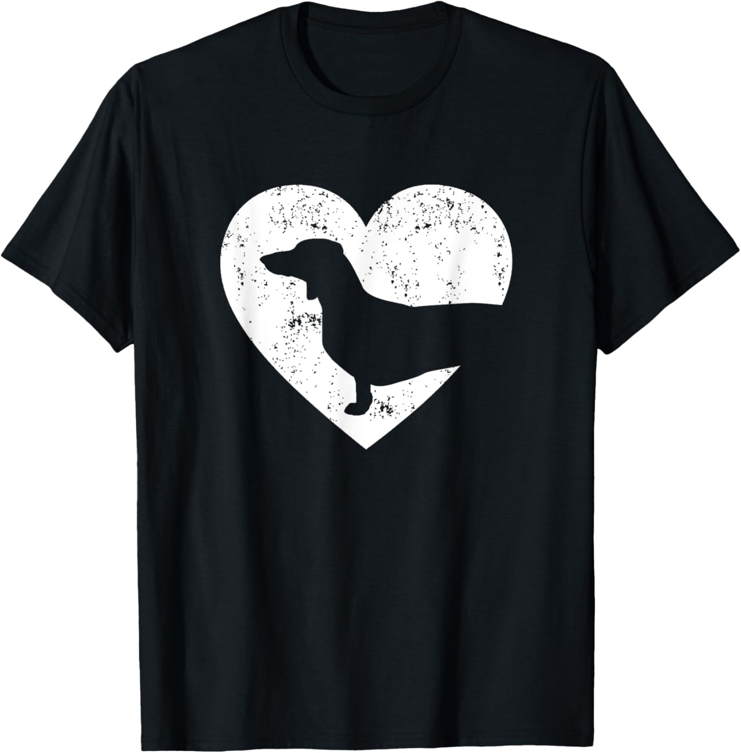 Cute Dachshund Heart Dachshund Dog Valentines Day Men Women T-Shirt - T-Shirt | Black