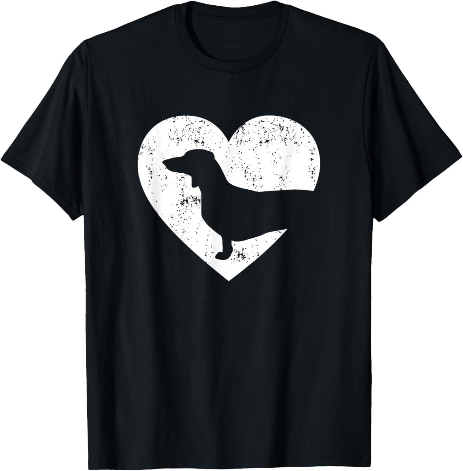 Cute Dachshund Heart Dachshund Dog Valentines Day Men Women T-Shirt - T-Shirt | Black
