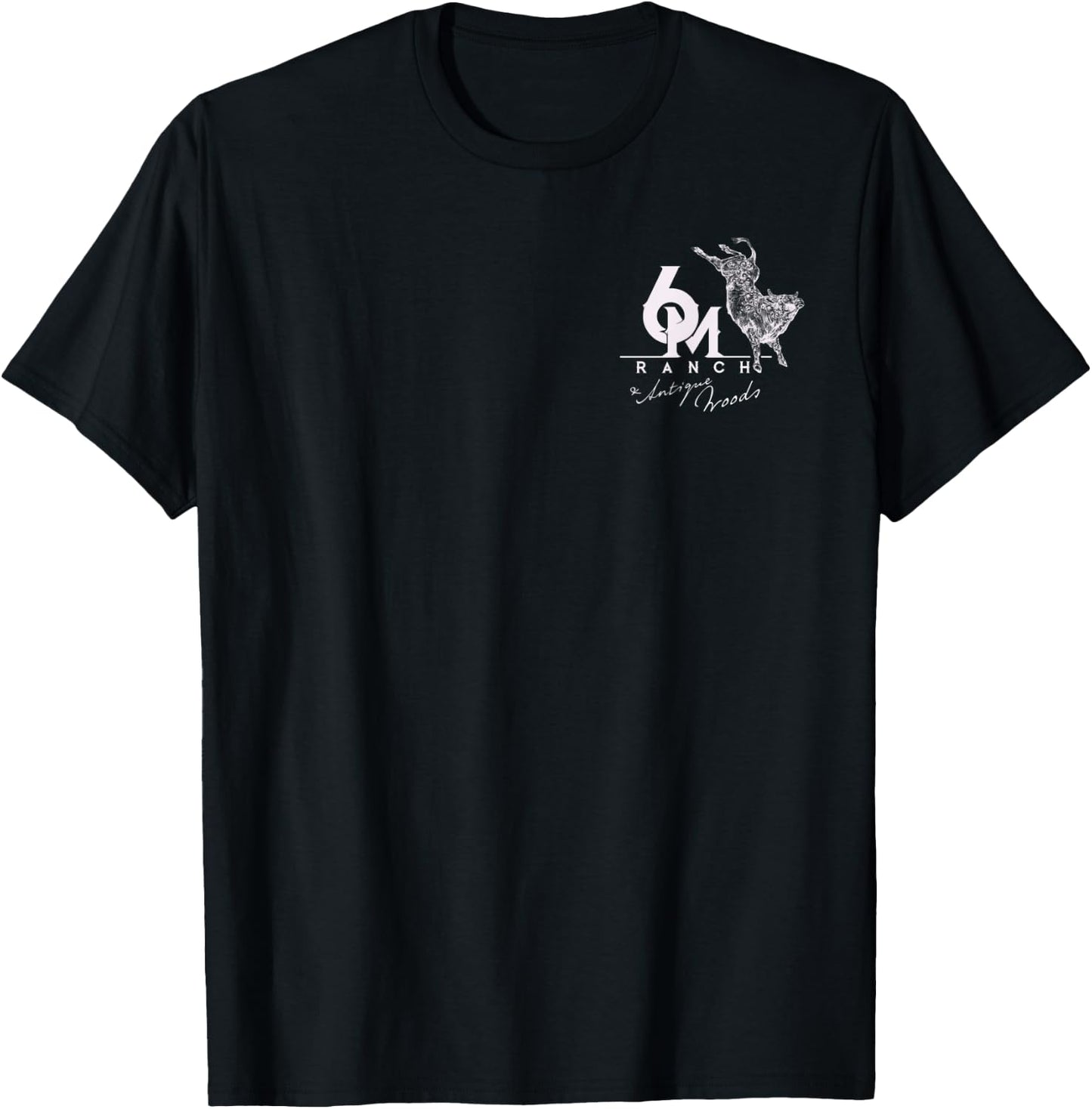 Bucking Bull Cow Rodeo 6M Ranch T-Shirt - T-Shirt | Black