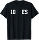 El Salvador ES 10 Sport Varsity Distressed Retro Number Ten T-Shirt - T-Shirt | Black