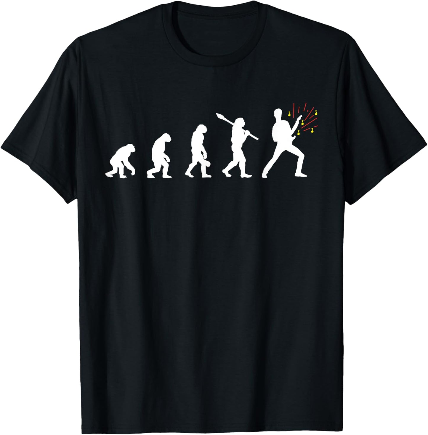 Evolution Of Man Guitar, Rock Shirt, Guitarist Gift T-Shirt - T-Shirt | Black