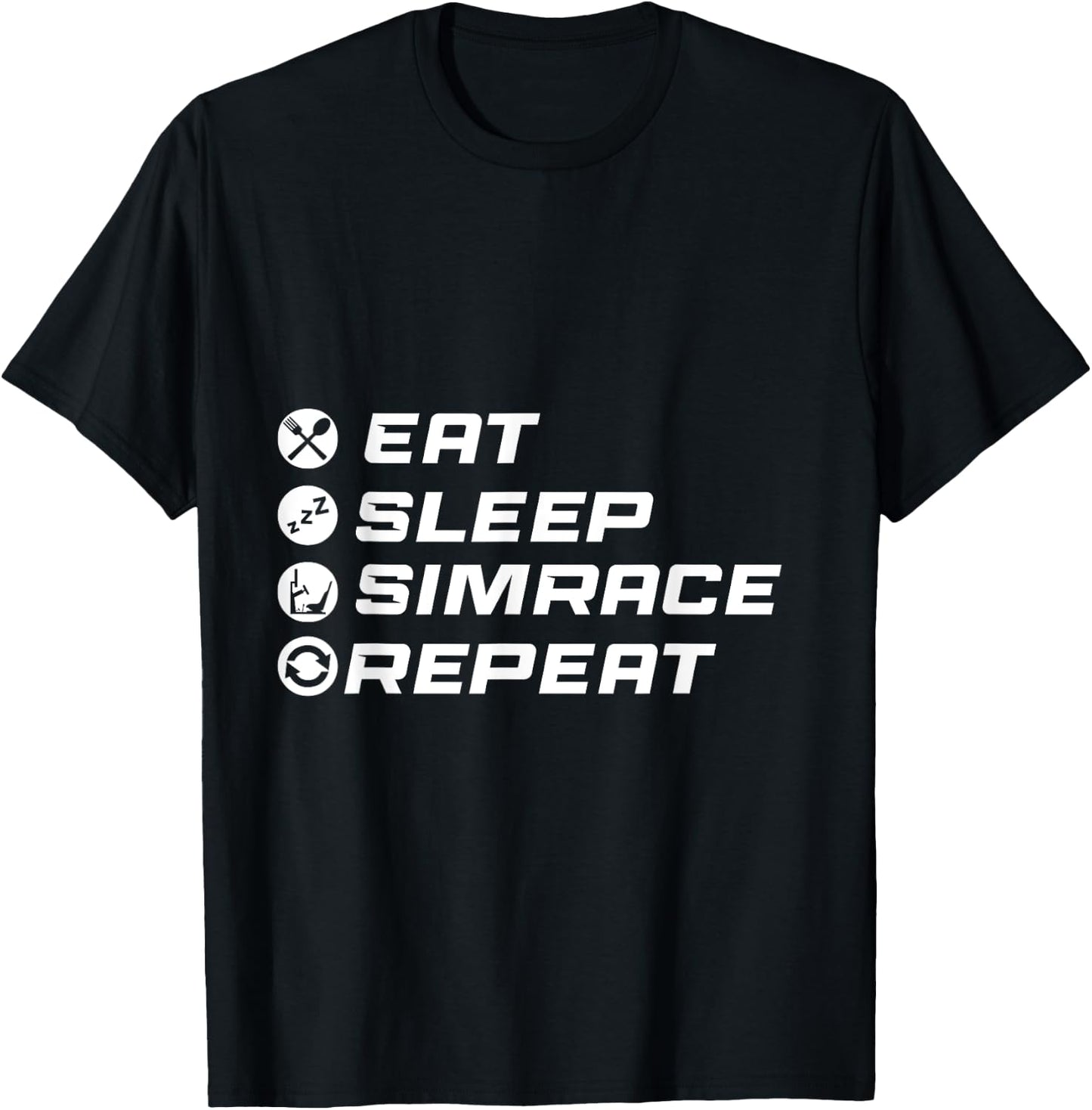 Sim Racer Sim Race Driving Simulator Outfits Sim Racing T-Shirt - T-Shirt | Black