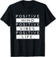 Positive mind, vibes and life Love Peace Namaste T-Shirt - T-Shirt | Black
