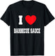 I Love barbecue sauce T-Shirt - T-Shirt | Black