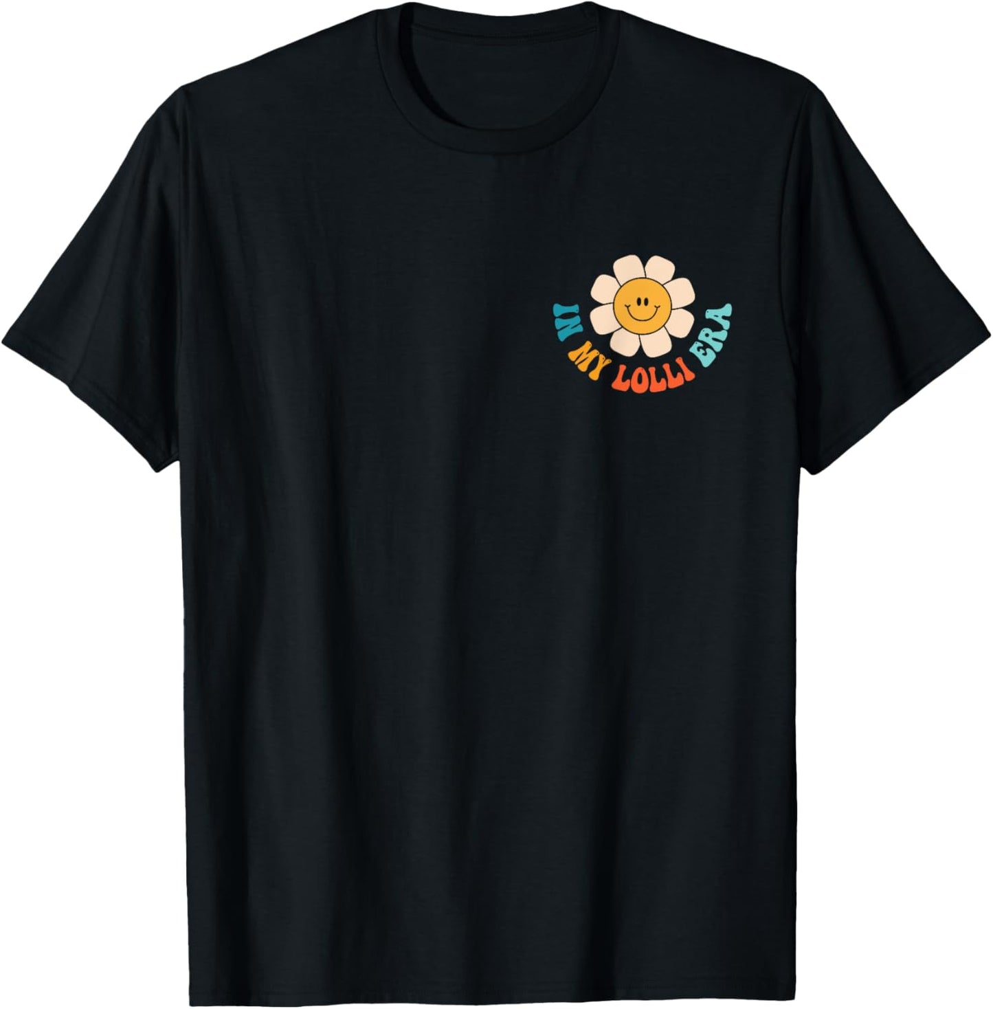 In My Era Series -Adults Retro - Black, Small - In My Lolli Era Baby Announcement T-Shirt - T-Shirt | Black