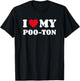 Pooton Poodle Coton de Tulear Mix I Love My Poo-Ton T-Shirt - T-Shirt | Black