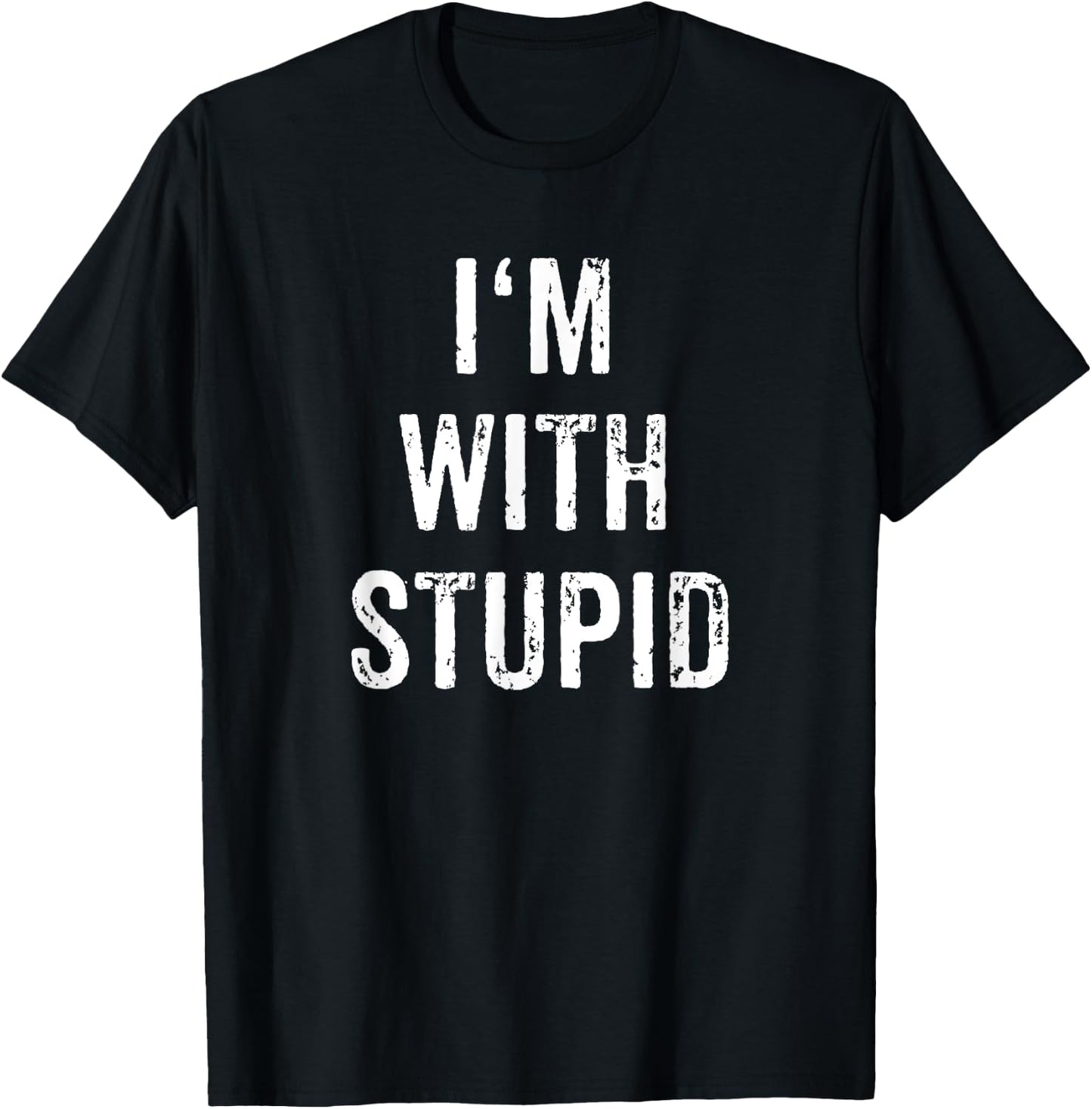 I'm With Stupid Couple Best Friend Part 1 Matching Set T-Shirt - T-Shirt | Black