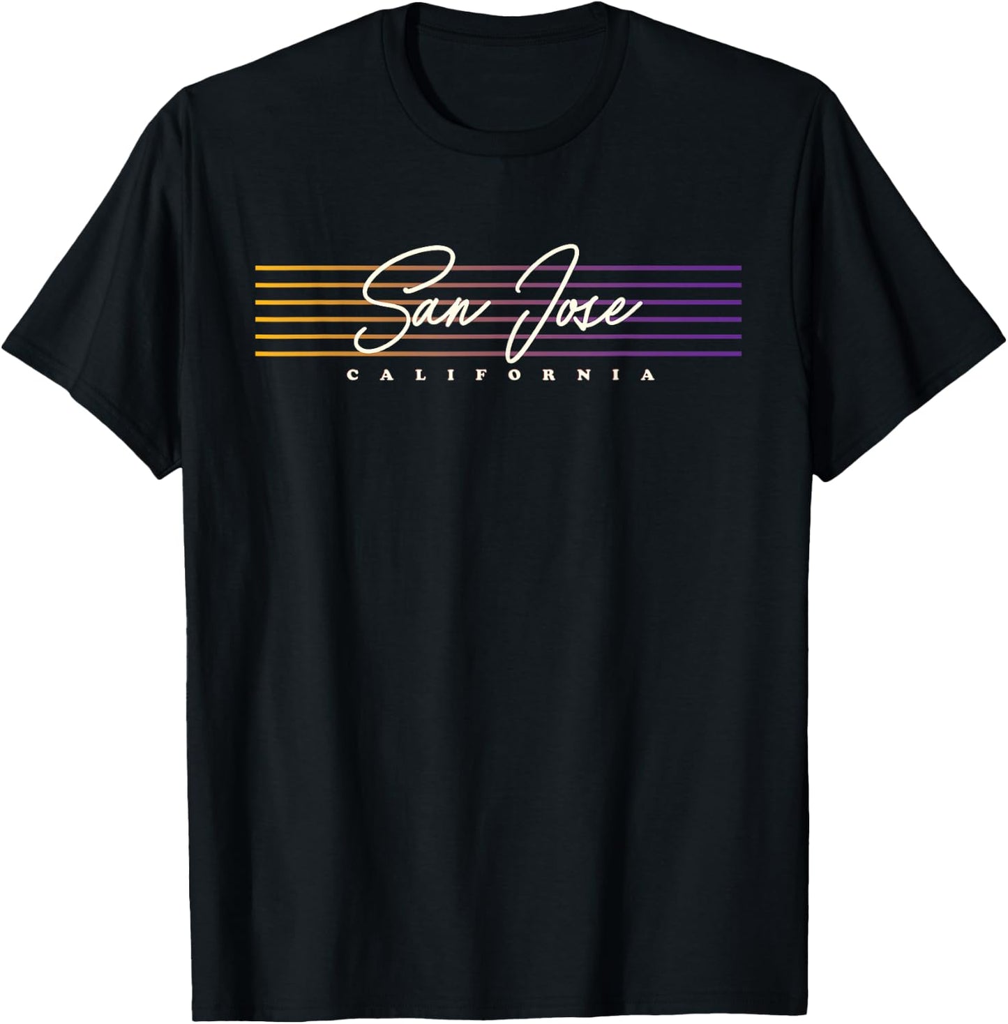 California Nostalgic Retro Style San Jose T-Shirt - T-Shirt | Black