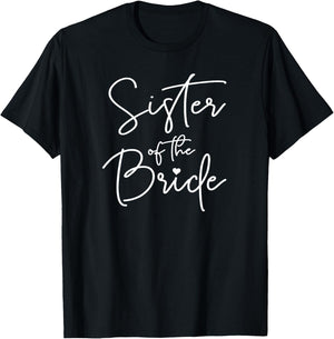 Cute Sister Of The Bride T-Shirt - T-Shirt | Black