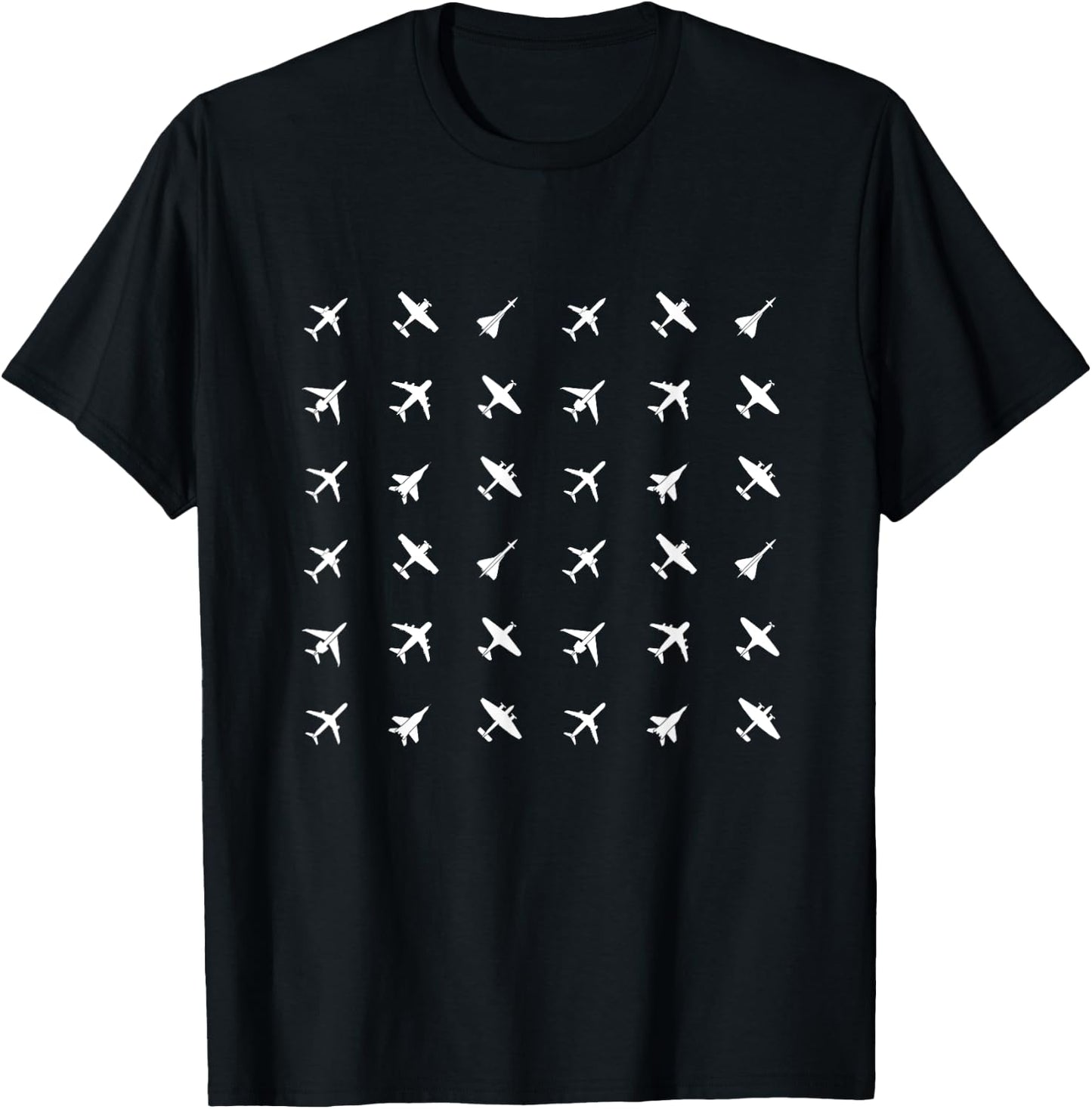 Pilot Aircraft Mechanic Different Kinds Of Planes Airplane T-Shirt - T-Shirt | Black