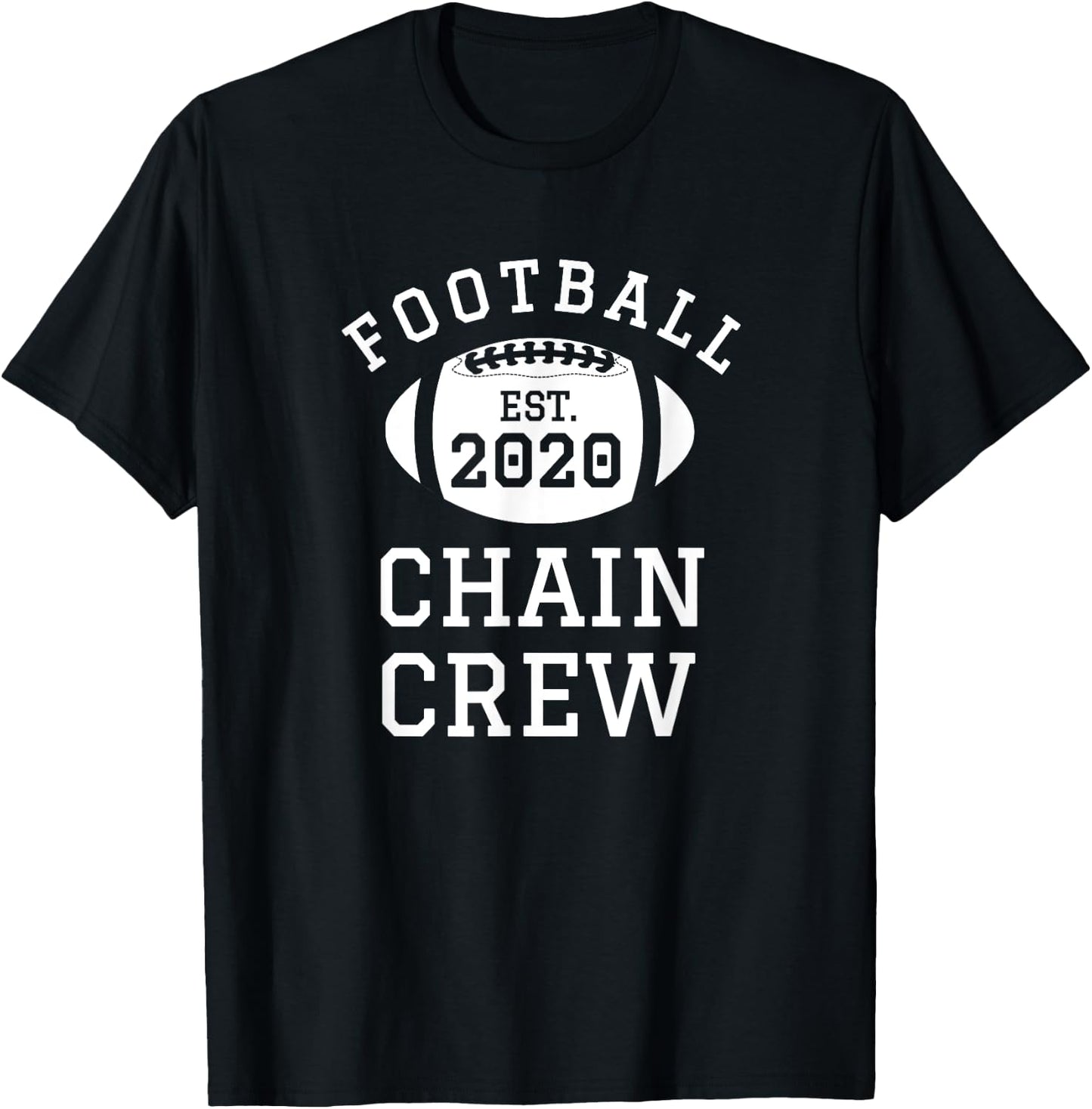 Football Chain Crew Est. 2020 Football Team T-Shirt - T-Shirt | Black