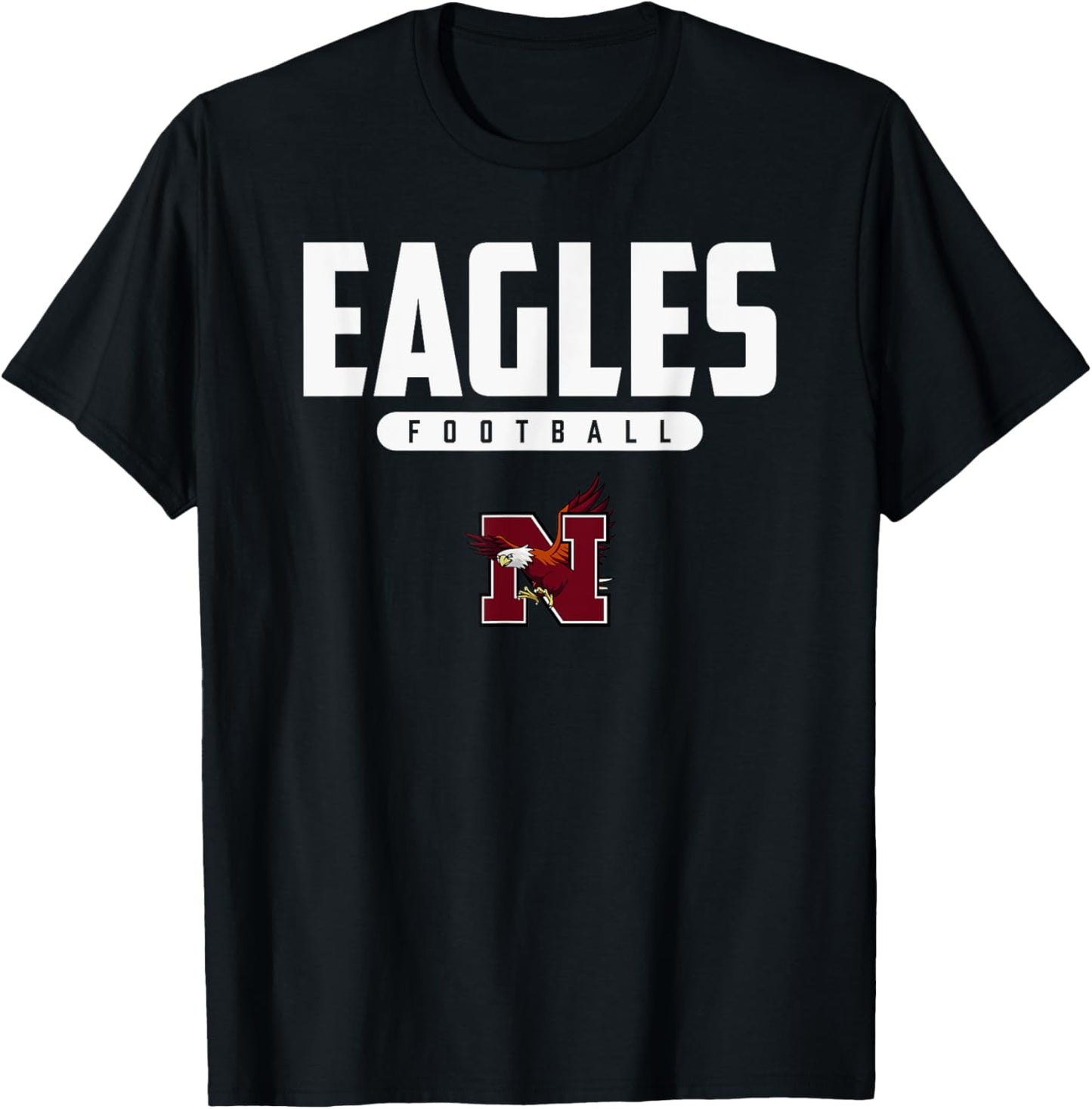 Niceville Eagles Logo Football HS T-Shirt - T-Shirt | Black