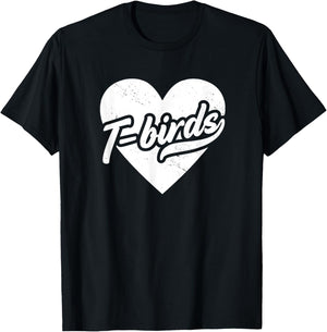 Vintage Thunderbirds High School Spirit Go T Birds Love T-Shirt - T-Shirt | Black