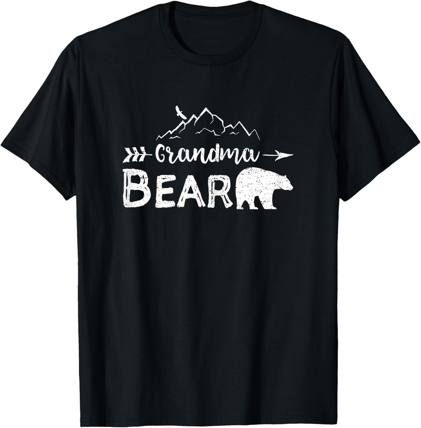 Grandma Bear Shirt Matching Family Grandparents Camping Gift T-Shirt - T-Shirt | Black