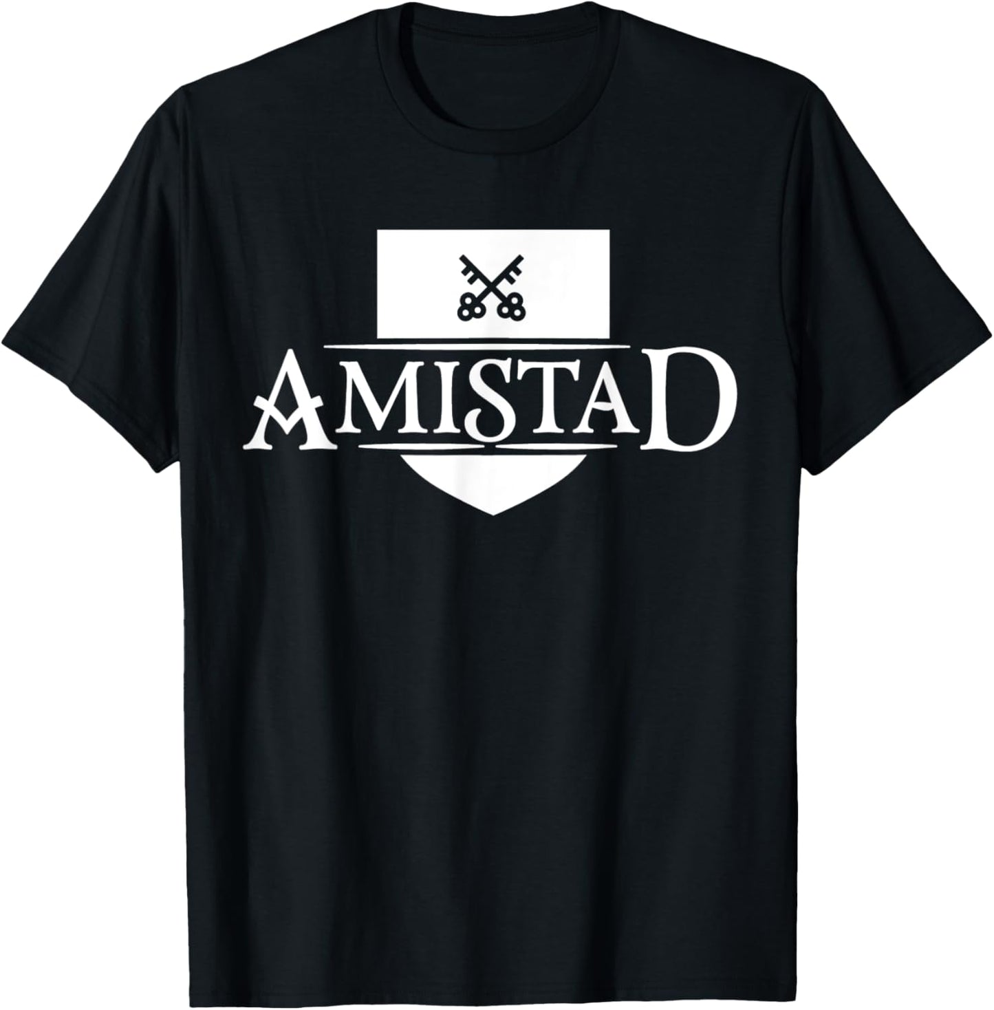 AMISTAD House of Friendship House Retro Friendship T-Shirt - T-Shirt | Black