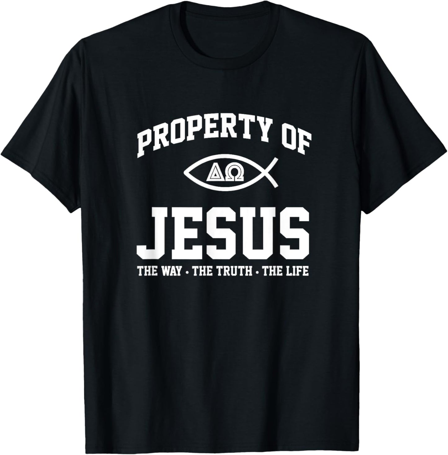 Christian Shirt - Property of Jesus Throwback Gym Workout T-Shirt - T-Shirt | Black