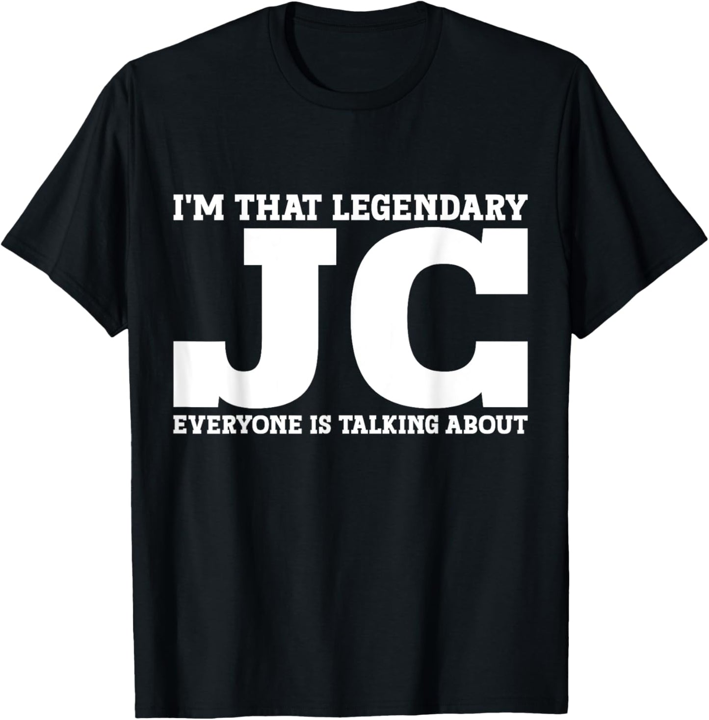 Jc Personal Name First Name Funny Jc T-Shirt - T-Shirt | Black