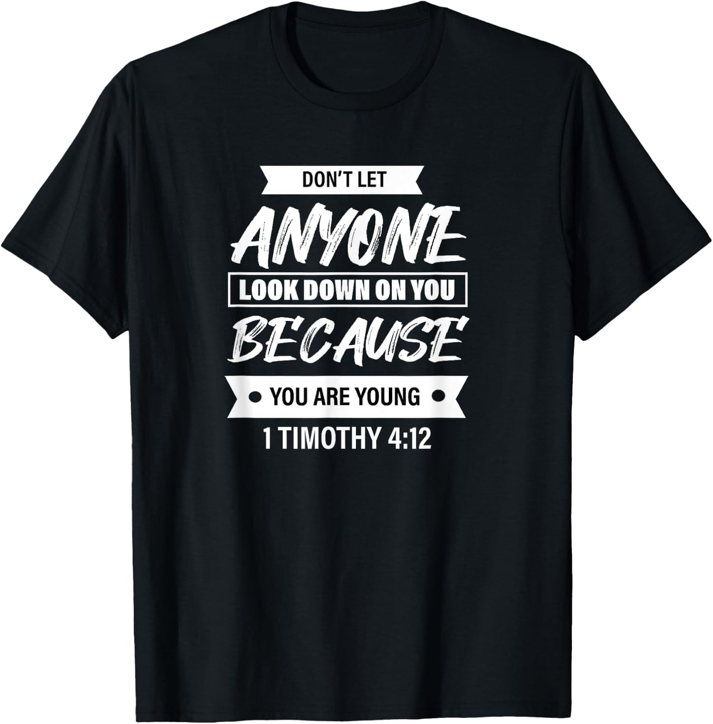 1 Timothy 4:12 - Bible Verse Christian & Men T-Shirt - T-Shirt | Black
