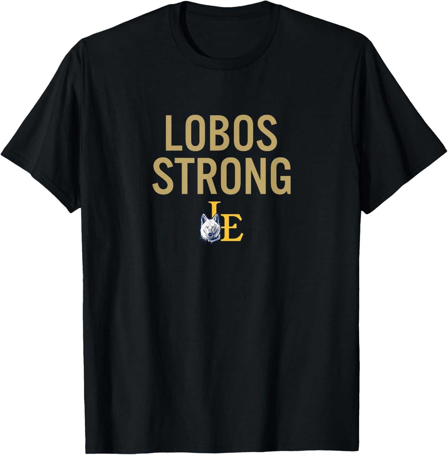 Little Elm Lobos Logo Strong HS T-Shirt - T-Shirt | Black