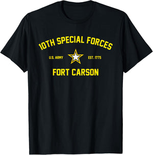 10th Special Forces Group Airborne T-Shirt - T-Shirt | Black