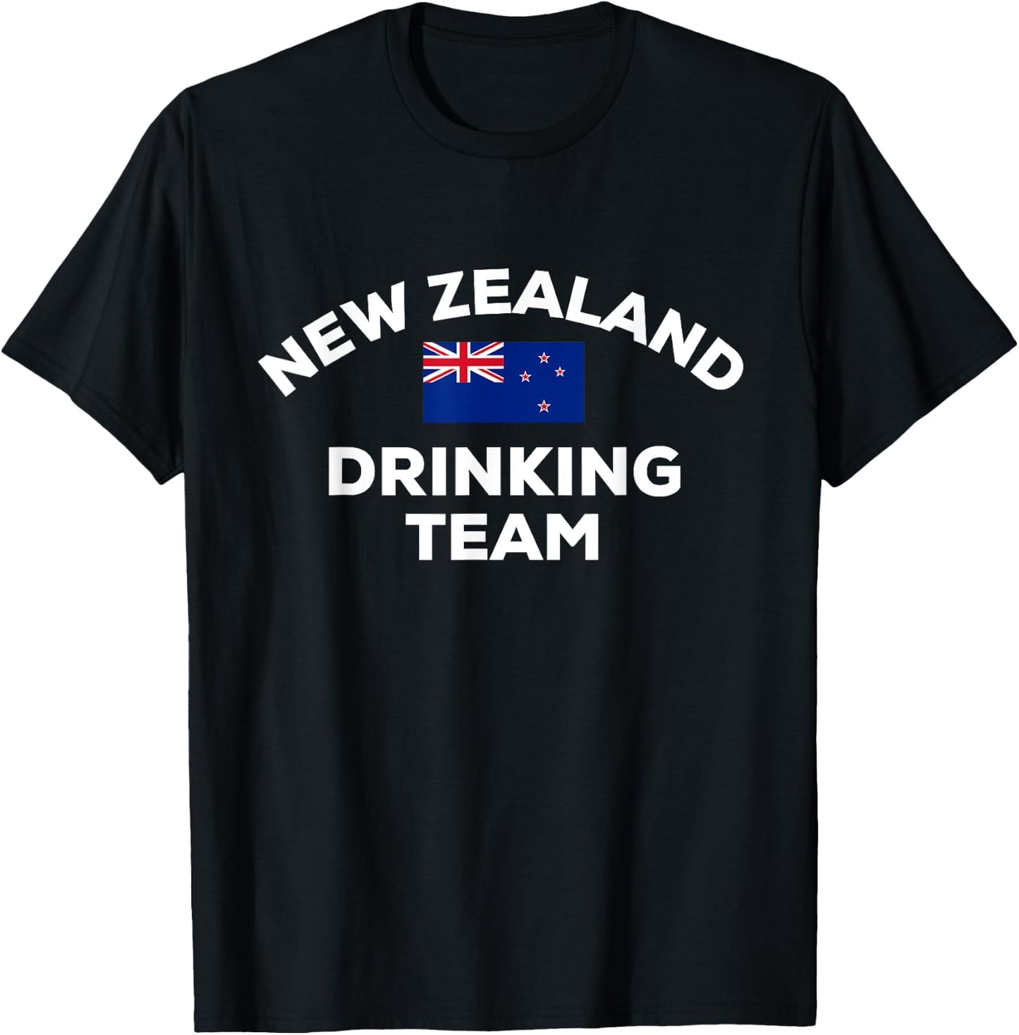 New Zealand Drinking Team Flag Country Funny Matching Group T-Shirt - T-Shirt | Black