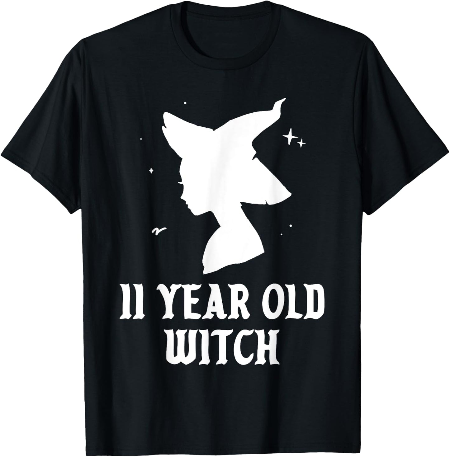 11 Year Old Witch Birthday Party Theme Halloween Costume T-Shirt - T-Shirt | Black