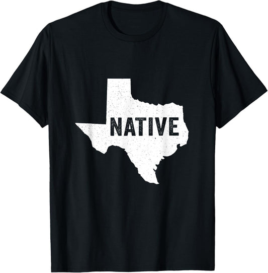 Native Texan Patriotic American Born USA Texas Lonestar Love T-Shirt - T-Shirt | Black