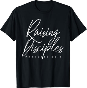 Raising Little Disciples, Christian Faith, Bible Verse T-Shirt - T-Shirt | Black