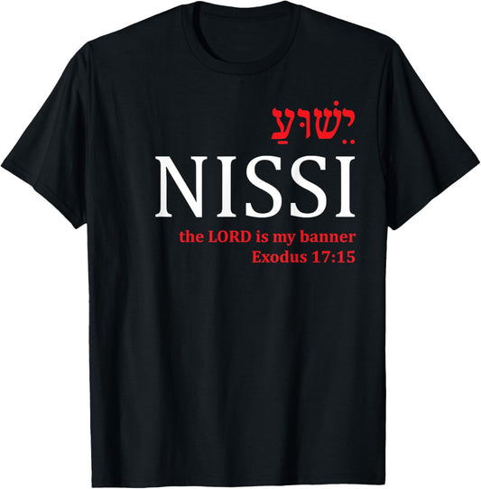 Yeshua Shirts Jehovah Nissi Lord Banner Christian Gifts Men T-Shirt - T-Shirt | Black
