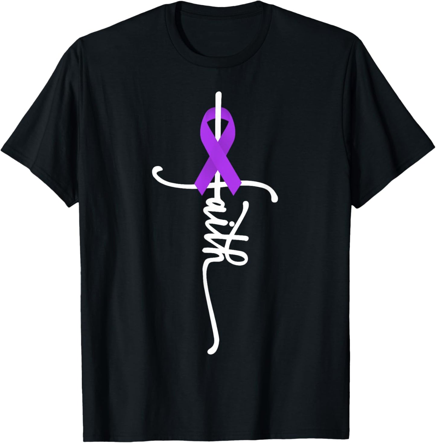 Hodgkin Lymphoma Cancer Faith Hodgkin's Lymphoma Awareness T-Shirt - T-Shirt | Black