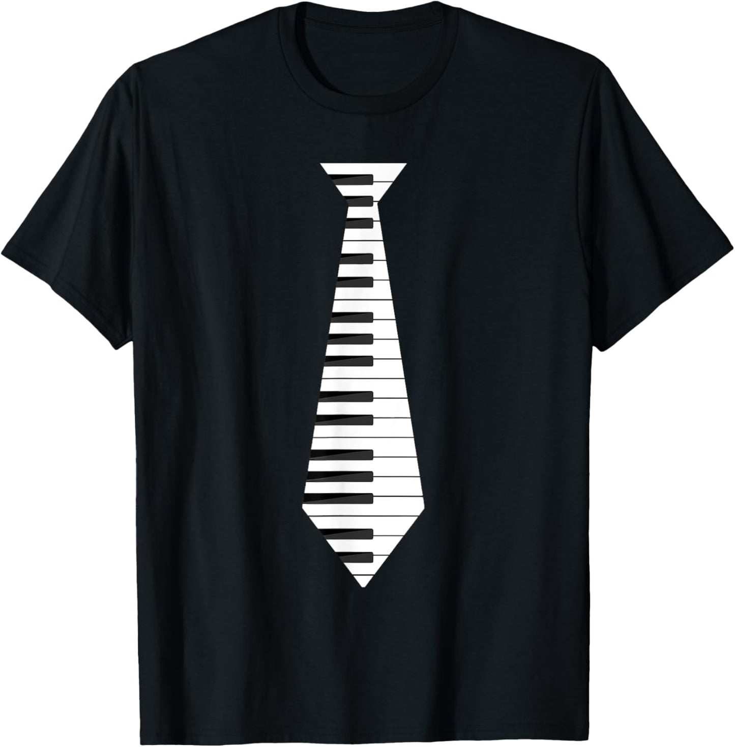 Musicians Piano Keyboard Necktie : & Graphic T-Shirt - T-Shirt | Black