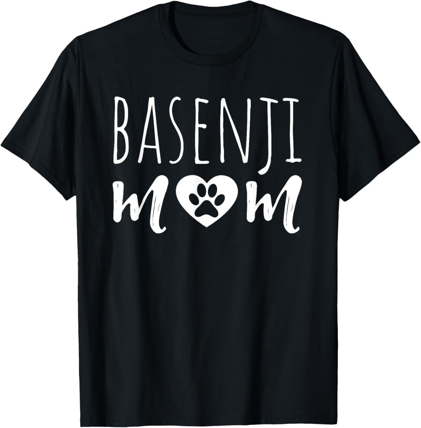 Basenji Mom Dog Lover Basenji Owner Basenji Mama Grandmother Women Girls Kids T-Shirt - T-Shirt | Black