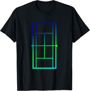 Tennis Court, Tennis Lines Court, Tennis T-Shirt - T-Shirt | Black