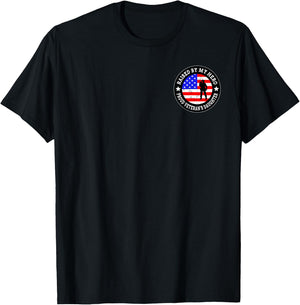 Raised By My Hero Veteran's Daughter (2 Sided Print) T-Shirt - T-Shirt | Black