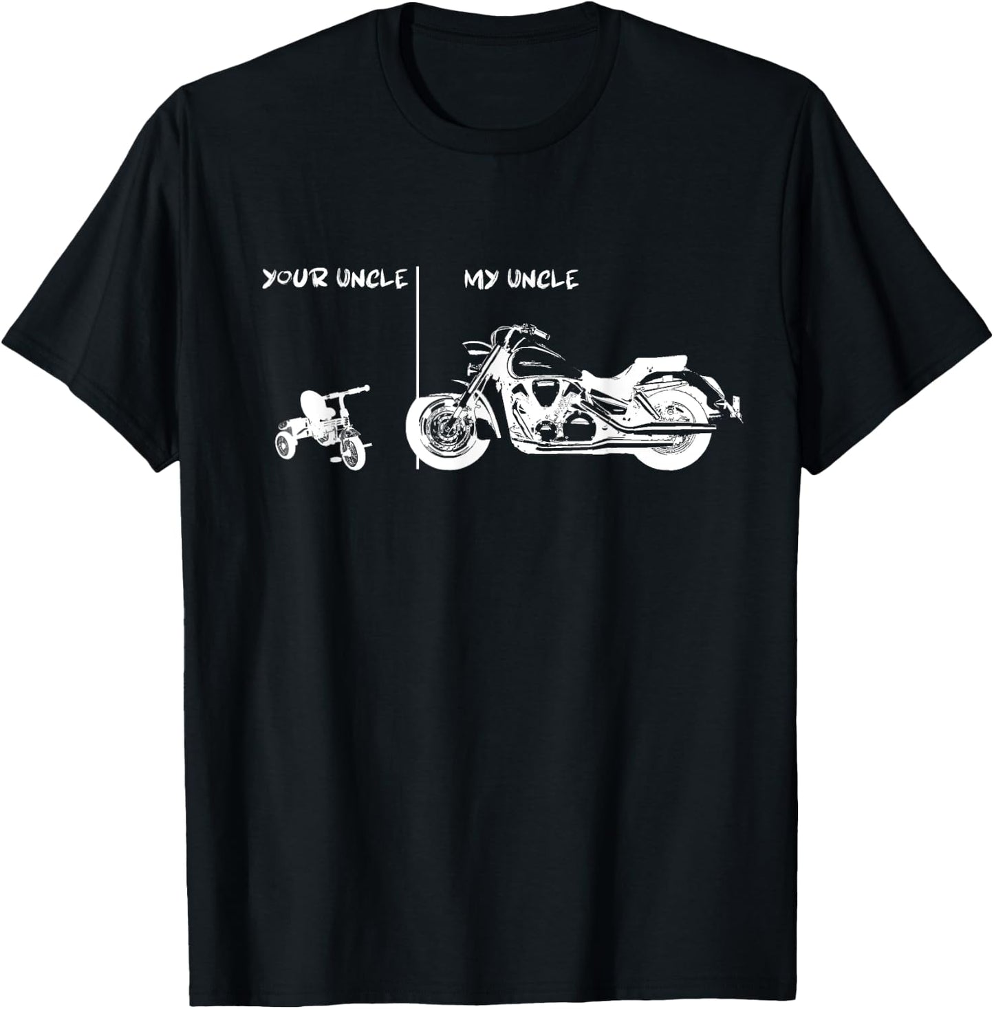 Your Uncle vs. My Uncle - Biker Edition Men Women Youth T-Shirt - T-Shirt | Black
