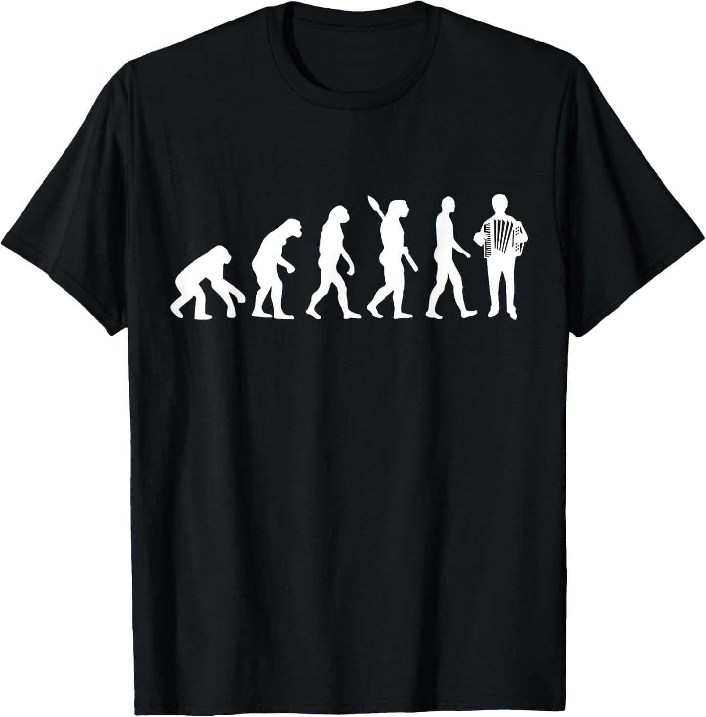 Evolution accordion T-Shirt - T-Shirt | Black