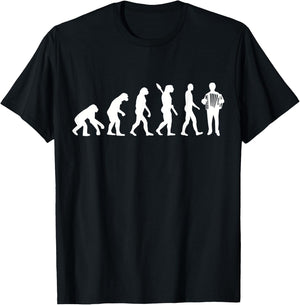 Evolution accordion T-Shirt - T-Shirt | Black