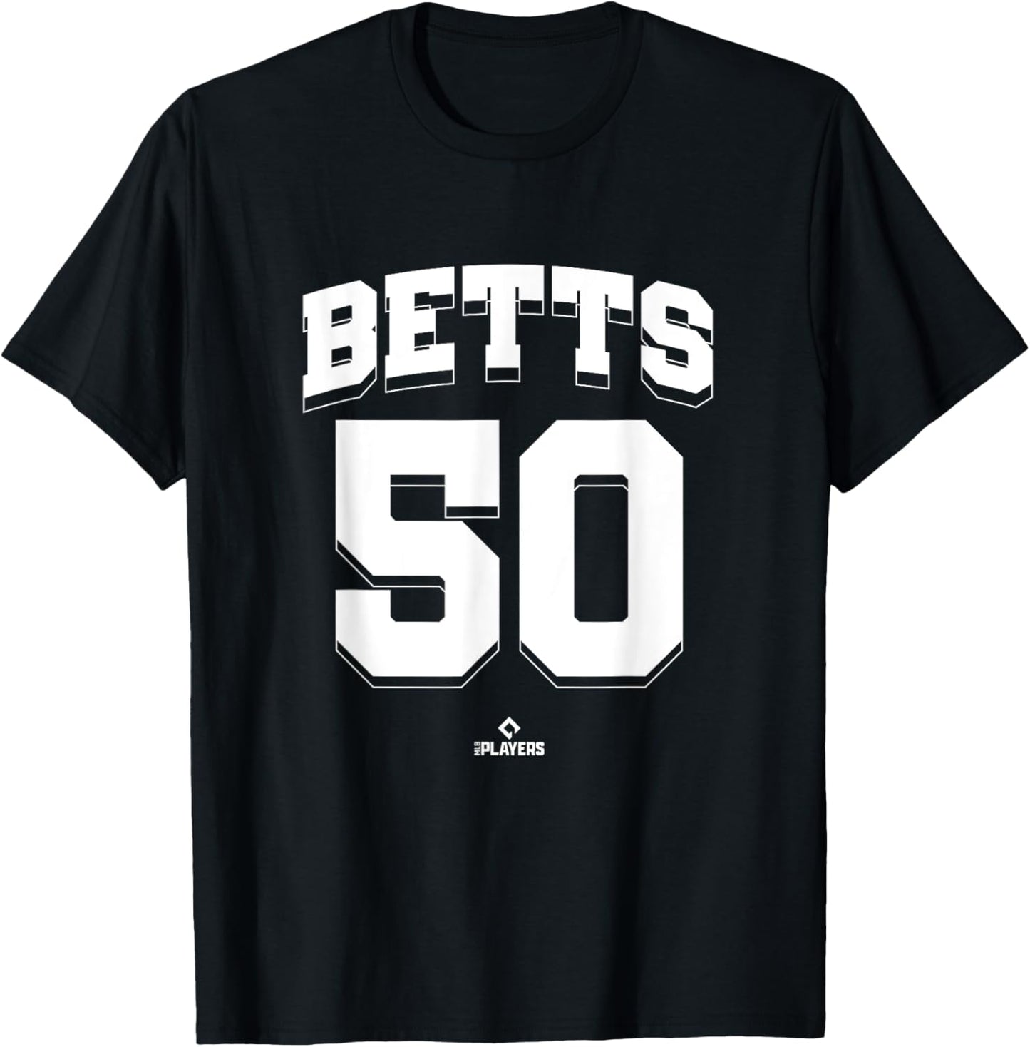 Mookie Betts 50 Los Angeles MLBPA T-Shirt - T-Shirt | Black