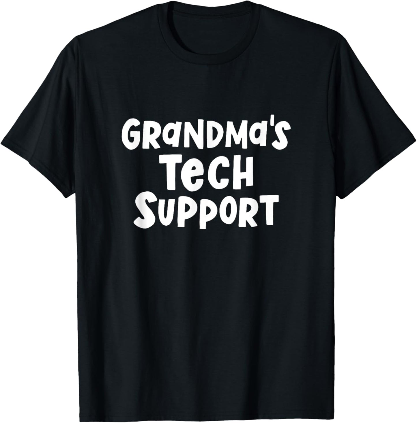 Funny Computing Grandma's Tech Support T-Shirt - T-Shirt | Black