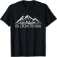 Hiking & Nature Forest Scene with Mountain Still Plays Outside Hiking and Camping , Green, Small T-Shirt - T-Shirt | Black