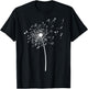 Funny Music Notes Gift Women Cool Dandelion Flower T-Shirt - T-Shirt | Black