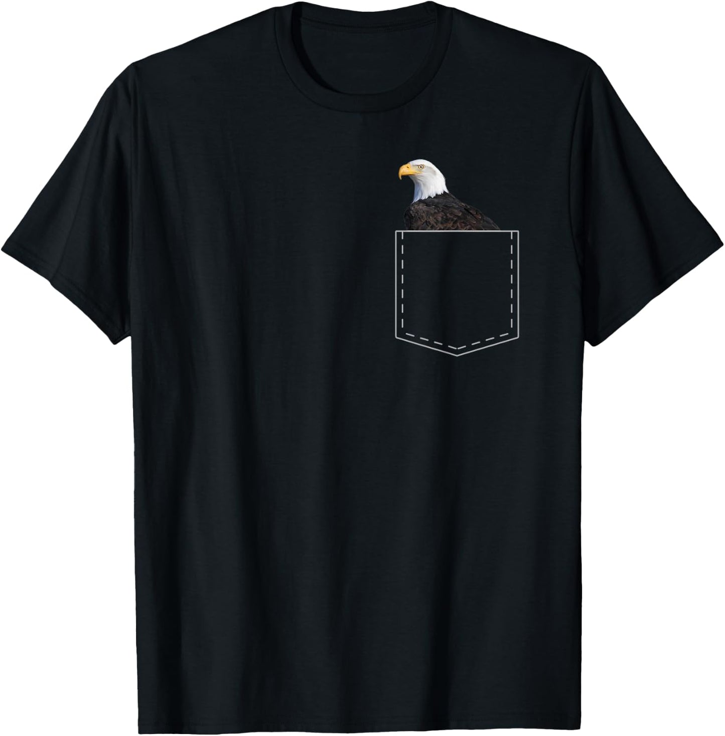 Bald Eagle Lover Gift Pocket Bird Of Prey Women Kids T-Shirt - T-Shirt | Black