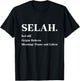 Selah Definition Origin Hebrew Jewish Israel T-Shirt - T-Shirt | Black