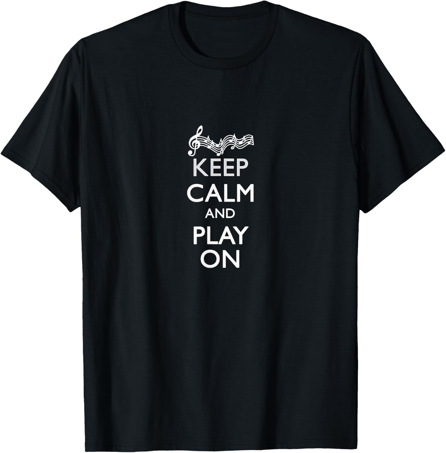 Keep Calm Play On T-Shirt - T-Shirt | Black