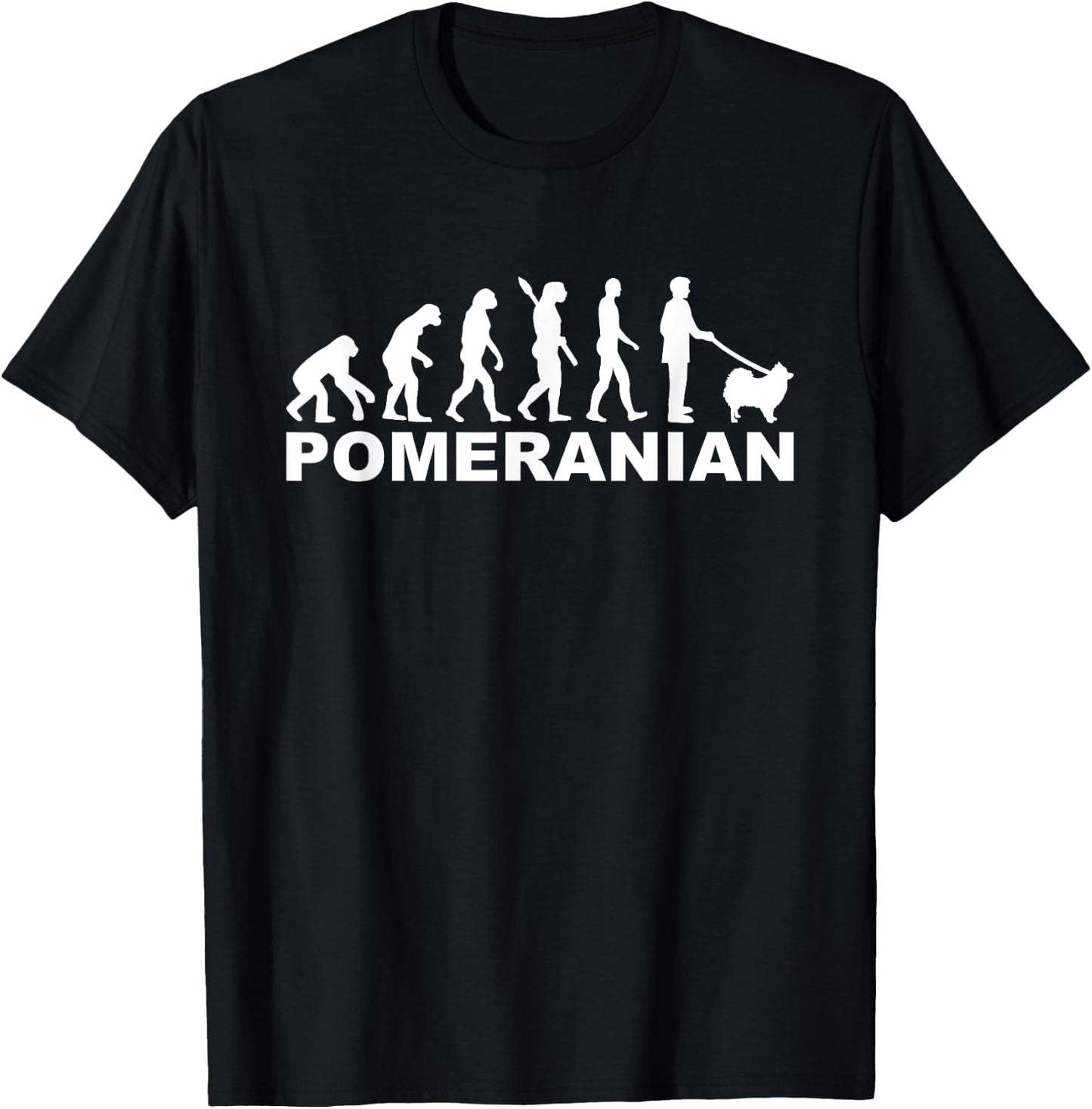 Pomeranian Evolution T-Shirt - T-Shirt | Black
